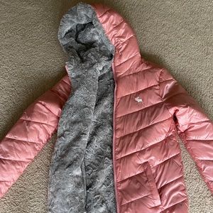 Abercrombie kids girls size 13/15 reversible jacket